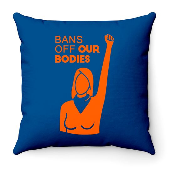 Womens Bans Off Our Bodies V-Neck Throw Pillows