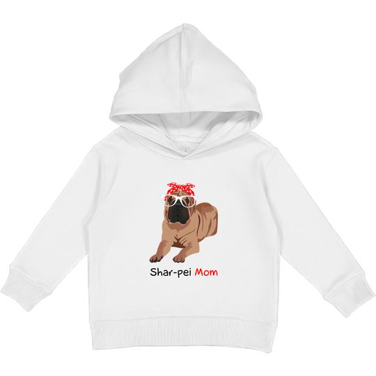 Shar-Pei Mom Bandana Womens Shar-Pei Dog - Shar Pei Mom - Kids Pullover Hoodies