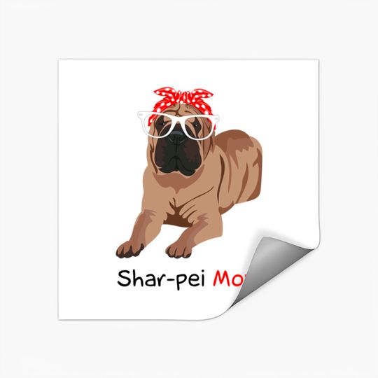 Discover Shar-Pei Mom Bandana Womens Shar-Pei Dog - Shar Pei Mom - Stickers