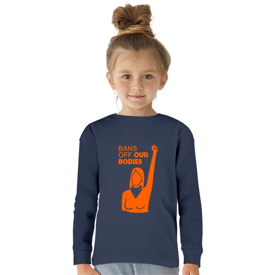 Womens Bans Off Our Bodies V-Neck  Kids Long Sleeve T-Shirts