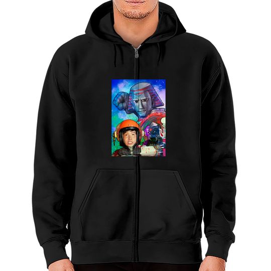 Discover Johnny Sokko and his Flying Robot - Nesshead - Zip Hoodies