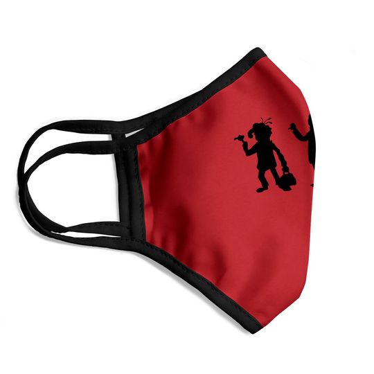 Hitchhiking Ghosts - Black silhouette - Haunted Mansion - Face Masks