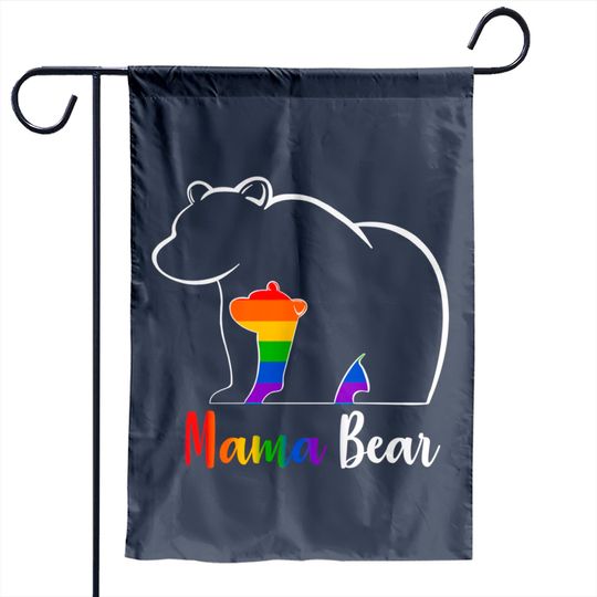 LGBT Mama Bear Gay Pride Equal Rights Rainbow Mom Love Hug Garden Flags