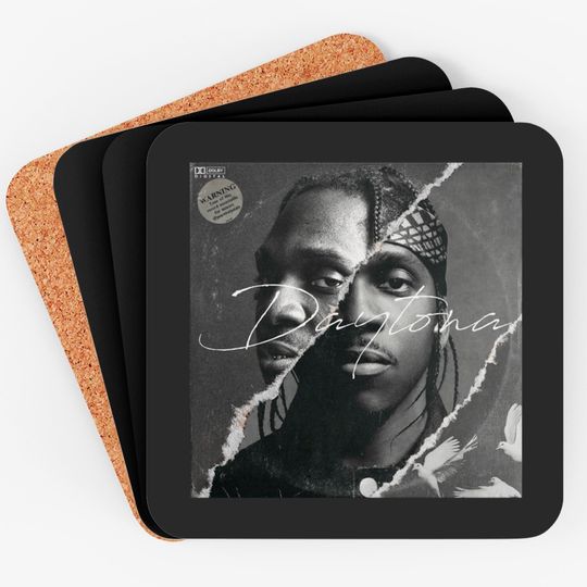 Pusha T Coasters | Daytona Album Cover | Hip Hop Clothing | Hip Hop Coaster