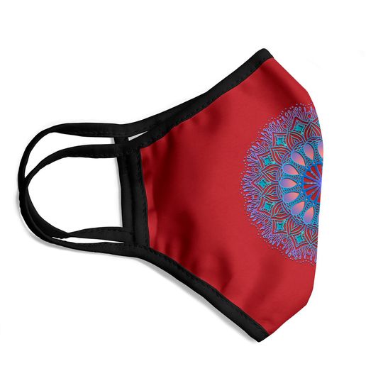 Mandala doodle0009 - Mandala - Face Masks