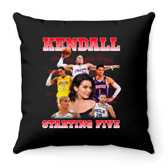 Discover Kendall Jenner Starting Five Throw Pillows