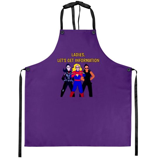 Ladies Lets Get Information Ms Marvel Aprons