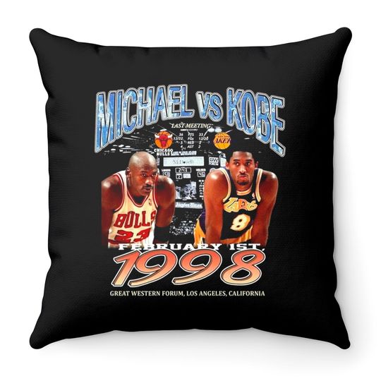 Legend Kobe Bryant x Michael Jordan Vintage Throw Pillows