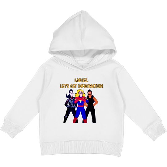 Ladies Lets Get Information Ms Marvel Kids Pullover Hoodies