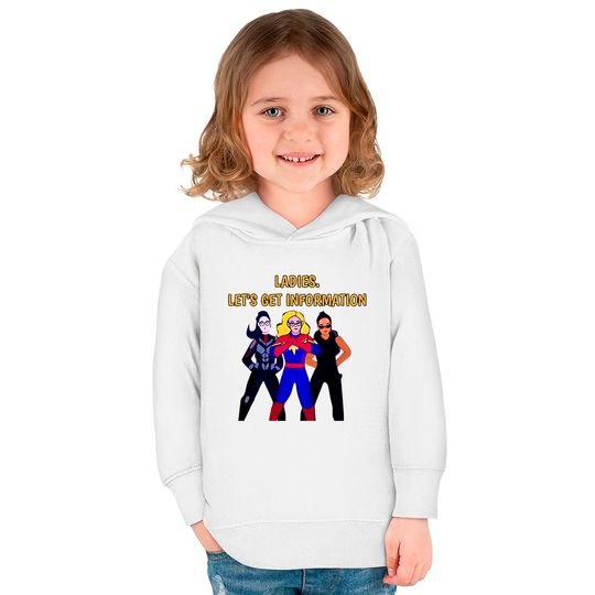 Ladies Lets Get Information Ms Marvel Kids Pullover Hoodies