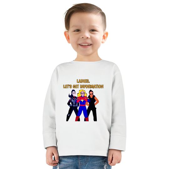 Ladies Lets Get Information Ms Marvel  Kids Long Sleeve T-Shirts