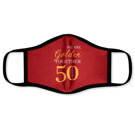 50th Golden Marriage Anniversary Face Masks