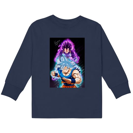 Goku ultra in stinto e vegeta ultra ego - Dragon Ball -  Kids Long Sleeve T-Shirts