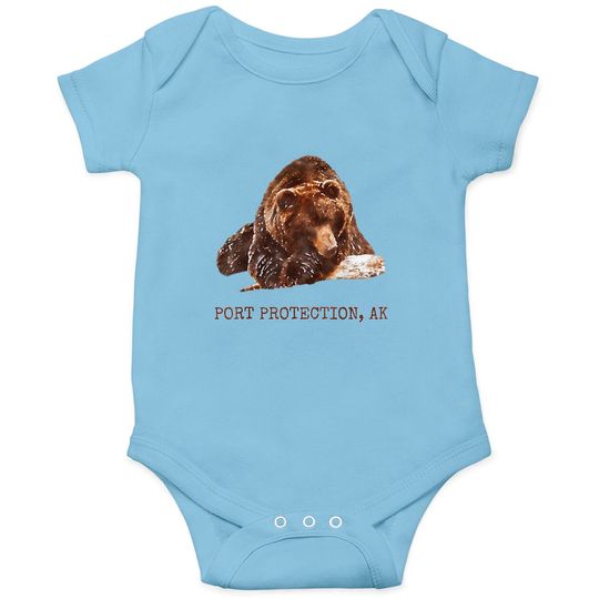 Port Protection Brown Grizzly Bear In Snow Alaska Pacific NW Onesies Hoodies