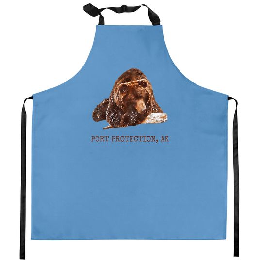 Discover Port Protection Brown Grizzly Bear In Snow Alaska Pacific NW Kitchen Aprons Hoodies