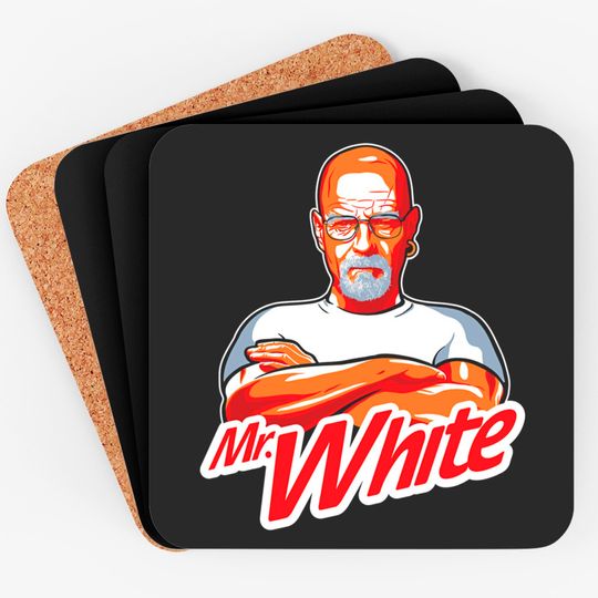 Discover Mr. White on a dark Coaster - Breaking Bad - Coasters