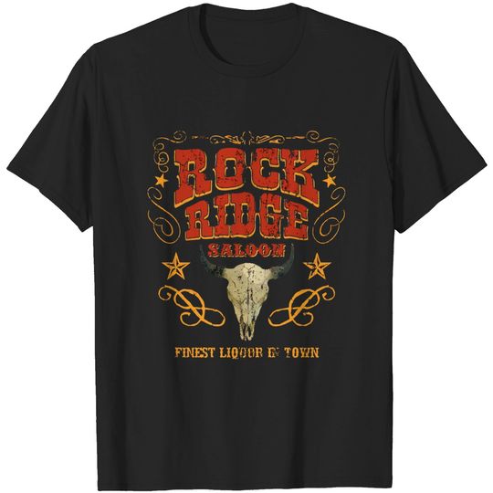 Rock Ridge Saloon, distressed - Blazing Saddles - T-Shirt