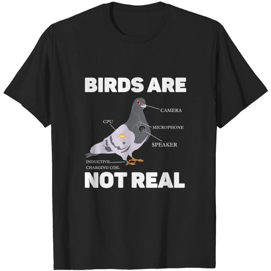 Birds Aren't Real Conspiracy Theory T-Shirt