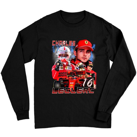 Charles Leclerc Shirt Driver Racing Championship Formula Racing Long Sleeves Monaco Vintage Design Graphic Gift Fans Vintage
