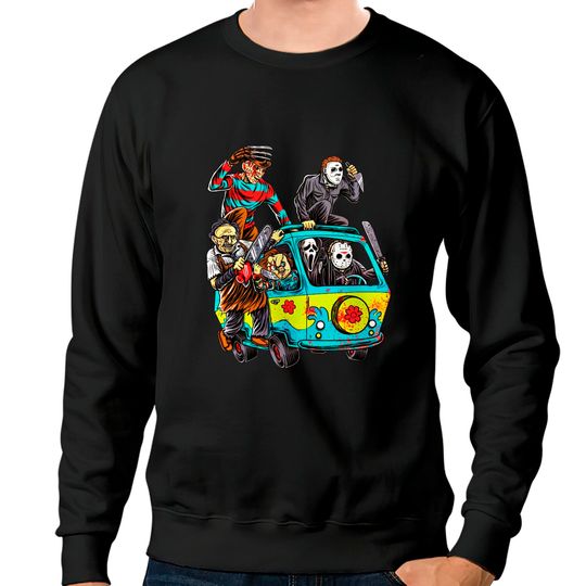 Discover Horror Movie Mystery Machine Halloween Sweatshirts