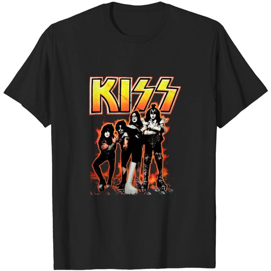Discover Vintage KISS-Band The Final Toue Ever Concert Style Concert Tour 90s Rock Band T-Shirts