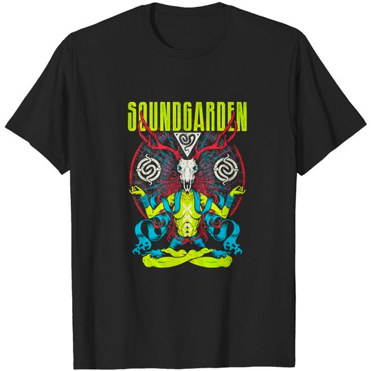 Soundgarden Neon Badmotorfinger Chris Cornell  T-Shirt