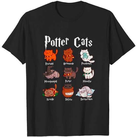 Discover Potter Cats t-shirt Funny Gifts For Cat Lovers - Cat - T-Shirt