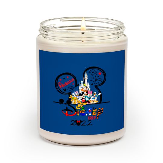 Personalized Disney trip 2022 Scented candle, Disney trip 2022 Scented Candles