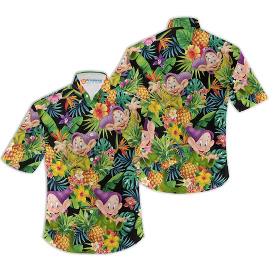 Discover Dopey Dwarf Disney Hawaiian Shirt Summer Beach Trip Family Hawaiian Shirt
