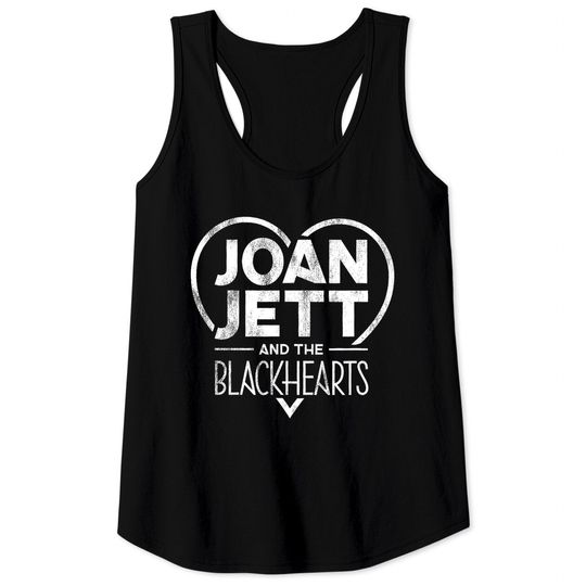 Joan Jett Shirt, Joan Jett Gift, Joan Jett Vintage Tank Tops Official Distressed Blackhearts Logo TShirt