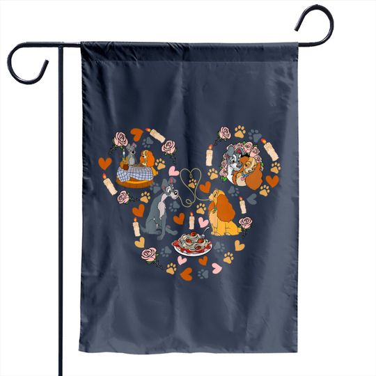 Lady and the Tramp Garden Flags, Disney dog mom Garden Flag