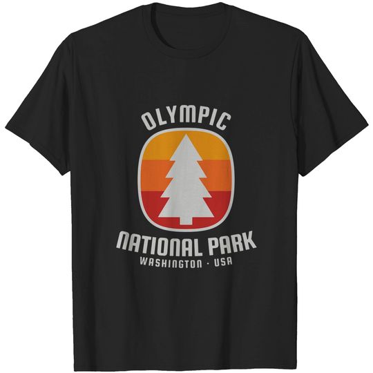 Olympic National Park Retro - Olympic National Park Retro - T-Shirt