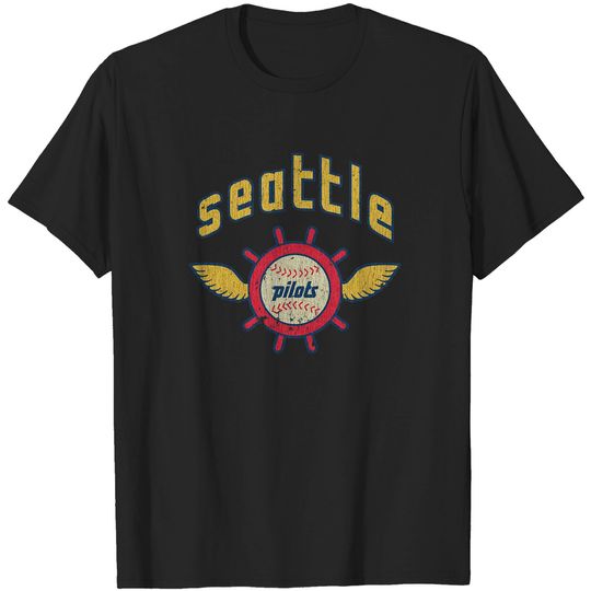 Discover Seattle Pilots Baseball Vintage T-Shirt - Baseball - T-Shirt