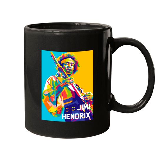 Jimi Hendrix Mugs - Jimi Hendrix Art - Mugs