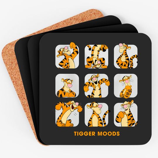 Disney Tigger Moods Cute Face Winnie The Pooh Unisex Gift Coasters