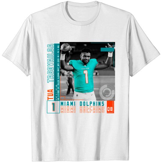 Tua Tagovailoa Football Edit Tapestries Dolphins - Tua Tagovailoa - T-Shirt