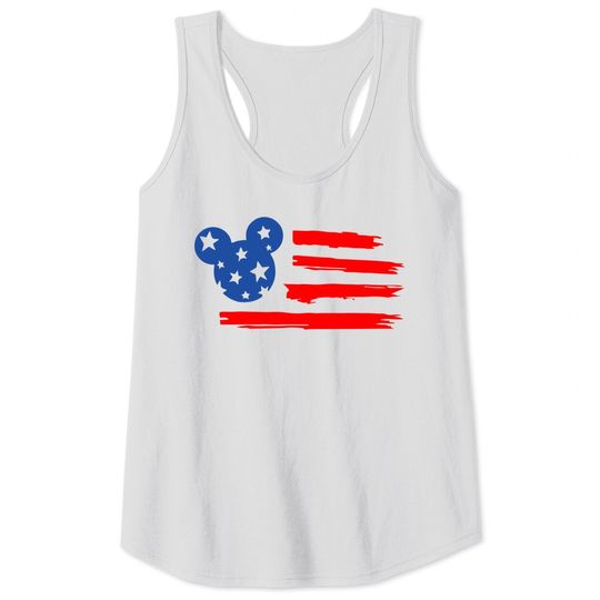 Discover Disney American Flag Shirt, Independence Day Family Matching Tank Tops