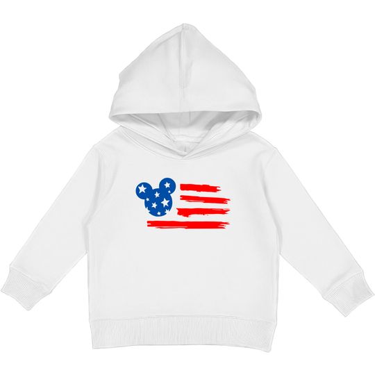 Disney American Flag Shirt, Independence Day Family Matching Kids Pullover Hoodies