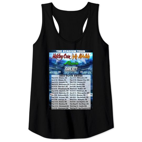 The Stadium Tour 2022 Def Leppard Motley Crue Tank Tops