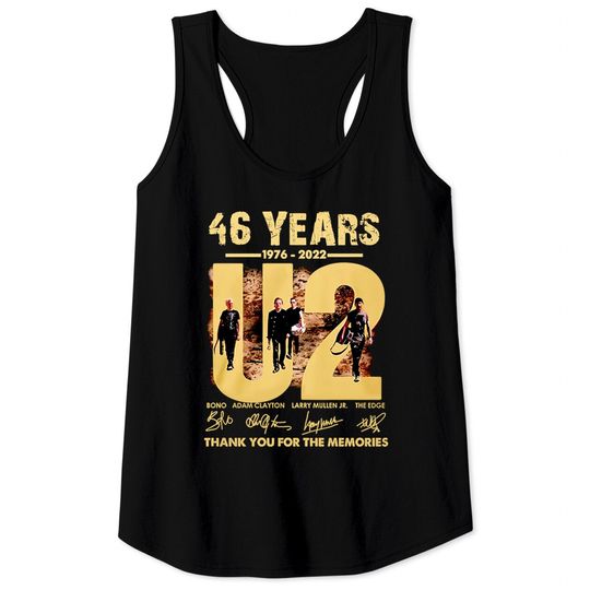 U2 Rock Band 46 Years 1976 2022 Tank Tops