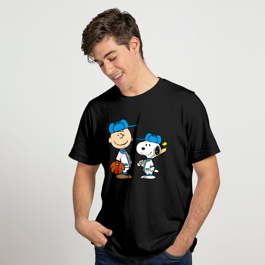 Charlie Brown and Snoopy Baseball Team - Snoopy - T-Shirt