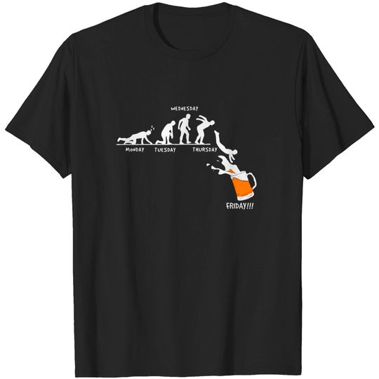 Beer Monday Tuesday Wednesday Thursday Friday - Beer Friday - T-Shirt