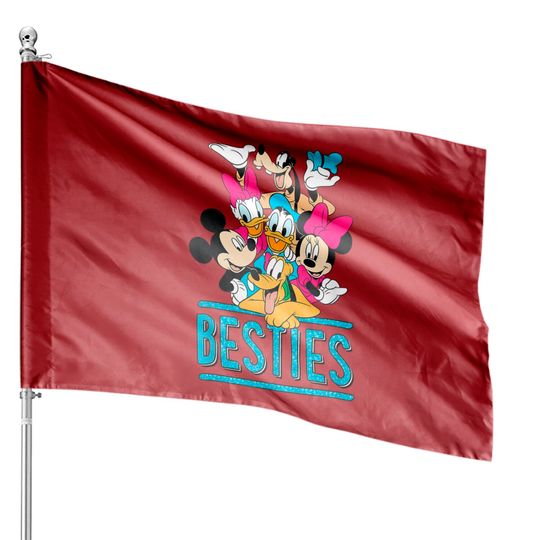 Disney Mickey Group Besties House Flags, Disney Characters House Flag, Matching House Flag, Disney World House Flag, Disneyland House Flag