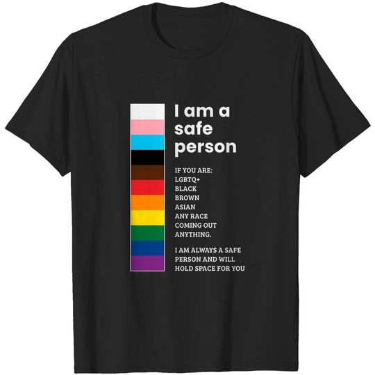 Discover I Am A Safe Person Shirt, LGBTQ Pride Ally Shirt