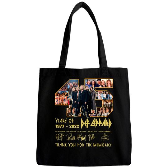 Def Leppard 45th Anniversary 1977-2022 Def Leppard Rock Band World Tour 2022 Bags