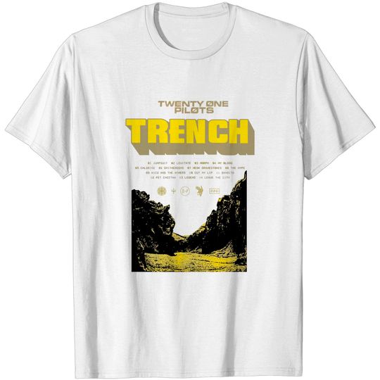 Discover Pilotss band Unisex Tee: Trench Cliff