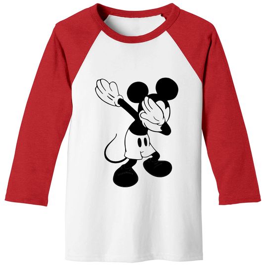 Dabbing Mickey Baseball Tees , Mickey Ears ,Disney Baseball Tees