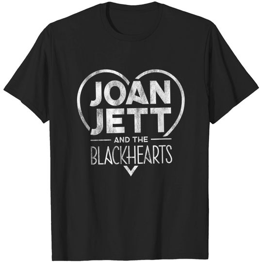 Joan Jett Official Distressed Blackhearts Logo Tee T-Shirt