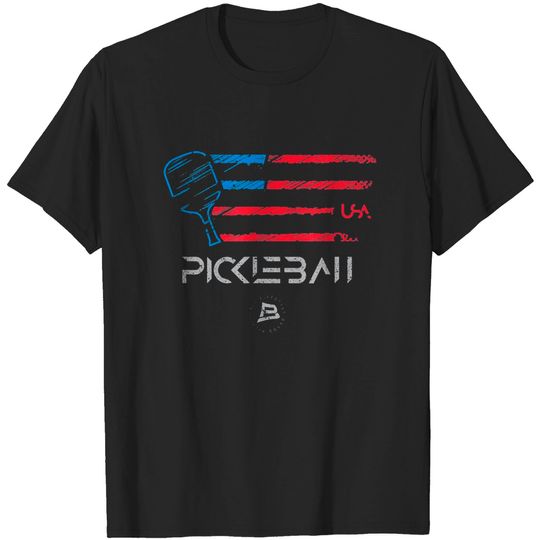 Discover Pickleball Distressed USA Flag T-shirt