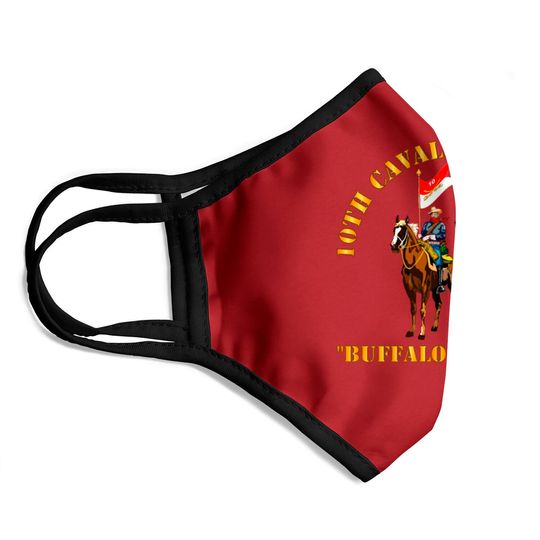 10th Cavalry Regiment w Cavmen Buffalo Soldiers Face Masks